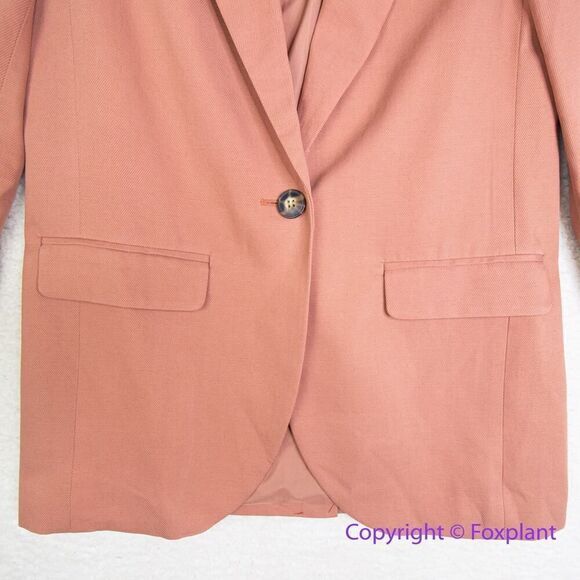 New! Madewell The Larsen Blazer in Drapeweave in rose, size S - Picture 6 of 16